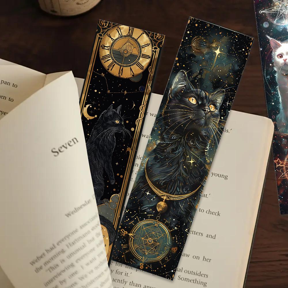 32pcs. Retro Mysterious Cat Bookmark, suitable for back-to-school season, Christmas, Halloween, teachers, readers, and birthdays