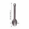 Pure Titanium Portable Eating Utensil Non-Slip Handle Lightweight Dinner Spork  Hiking