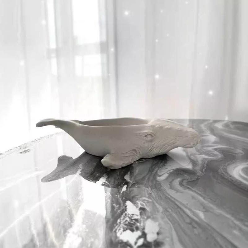 Silicone Candle Cup Molds Silicone Candle Holder Molds Whale Shape Succulent Planter Moulds Silicone Texture for Candle