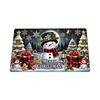Christmas Themed Pattern Floor Mat Anti-Slip Bottom Soft Comfortable Faux Cashmere Rug Vibrant Color Door Rug