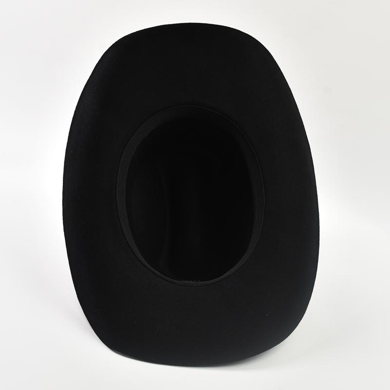 100% Wool Cowboy Hats Autumn and Winter Lady Cowgirl Jazz Hat Men's Western Curved-brimmed Felt Fedora Hat