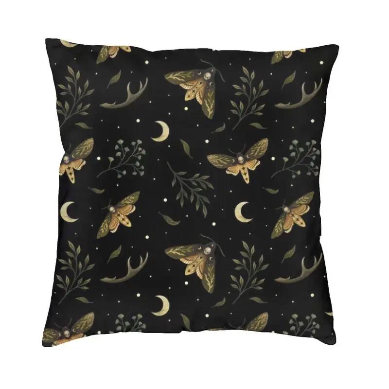 Halloween Witch Crow Cat Bat Print Pattern Cushion Cover Home Living Room Sofa Decoration Square Pillow