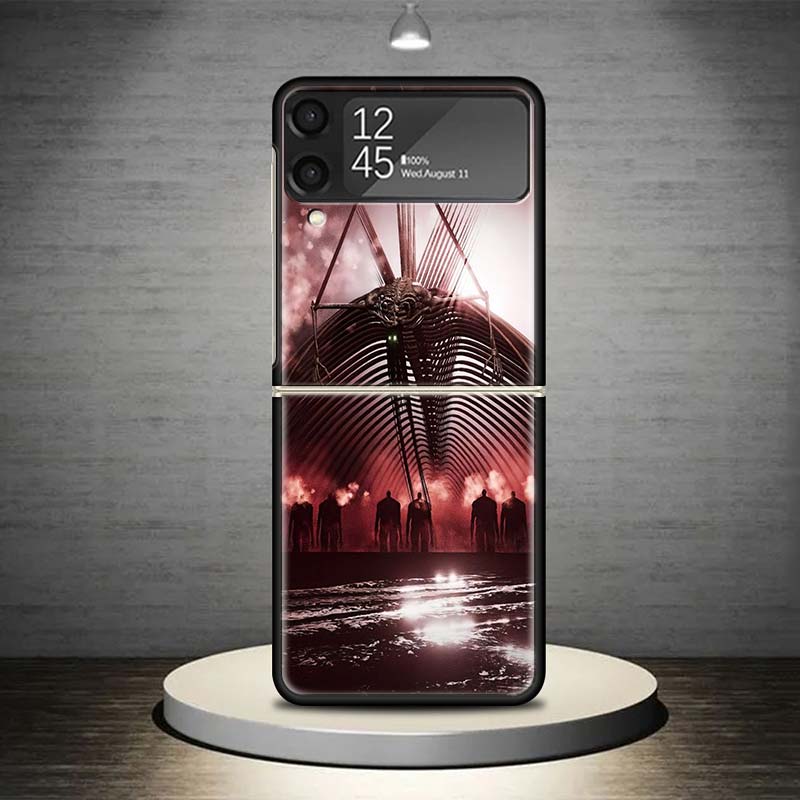 Attack-Titan Rumbling Phone Case For Samsung Galaxy Z Flip 7 6 5 4 3 5G Shockproof Cover Z Flip7 Flip6 ZFlip5 Flip3 Flip4 Luxury