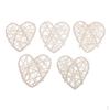 5Pcs Rattan Wicker Ball Photo Props, Heart Shaped Home DIY Trinkets