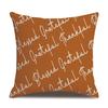 Thanksgiving Linen Pillowcase Autumn Pumpkin Print Pillow Cushion Cover