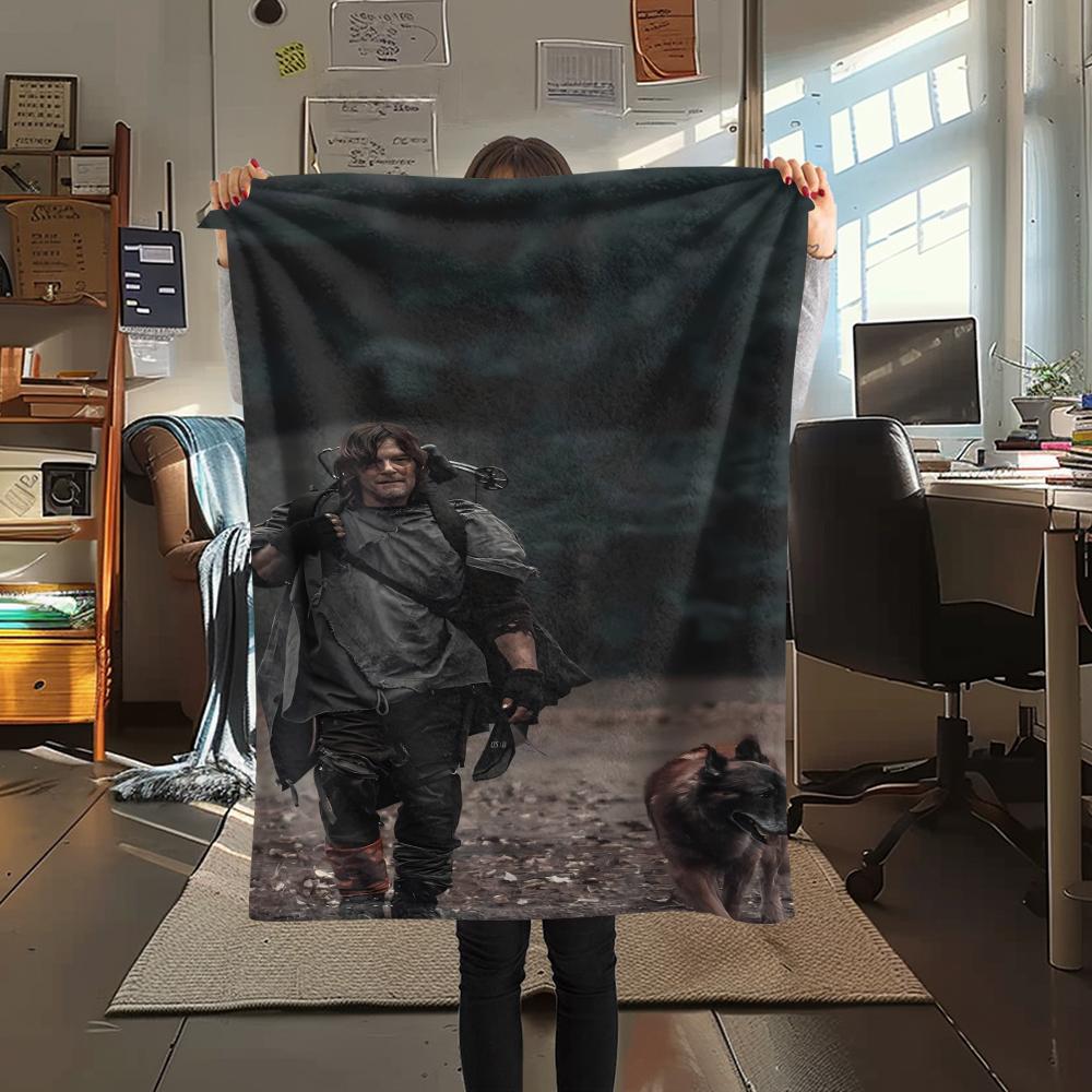 Darryl Print Flannel Blanket,High quality Comfortable for All Seasons,Home Decor,Warmth and Comfort,Perfect for Christmas Gifts