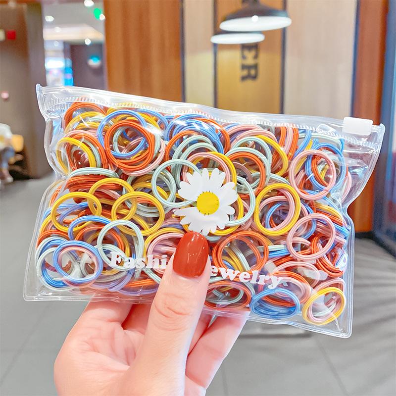 100 Buc/Pungă Elastice de Păr Simple Practice Mici Fete Copii Accesorii Inel Coadă de Cal Bentiță