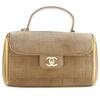 Chanel Chocolate Bar Handbag One Handle Brown/yellow Suede Women Used
