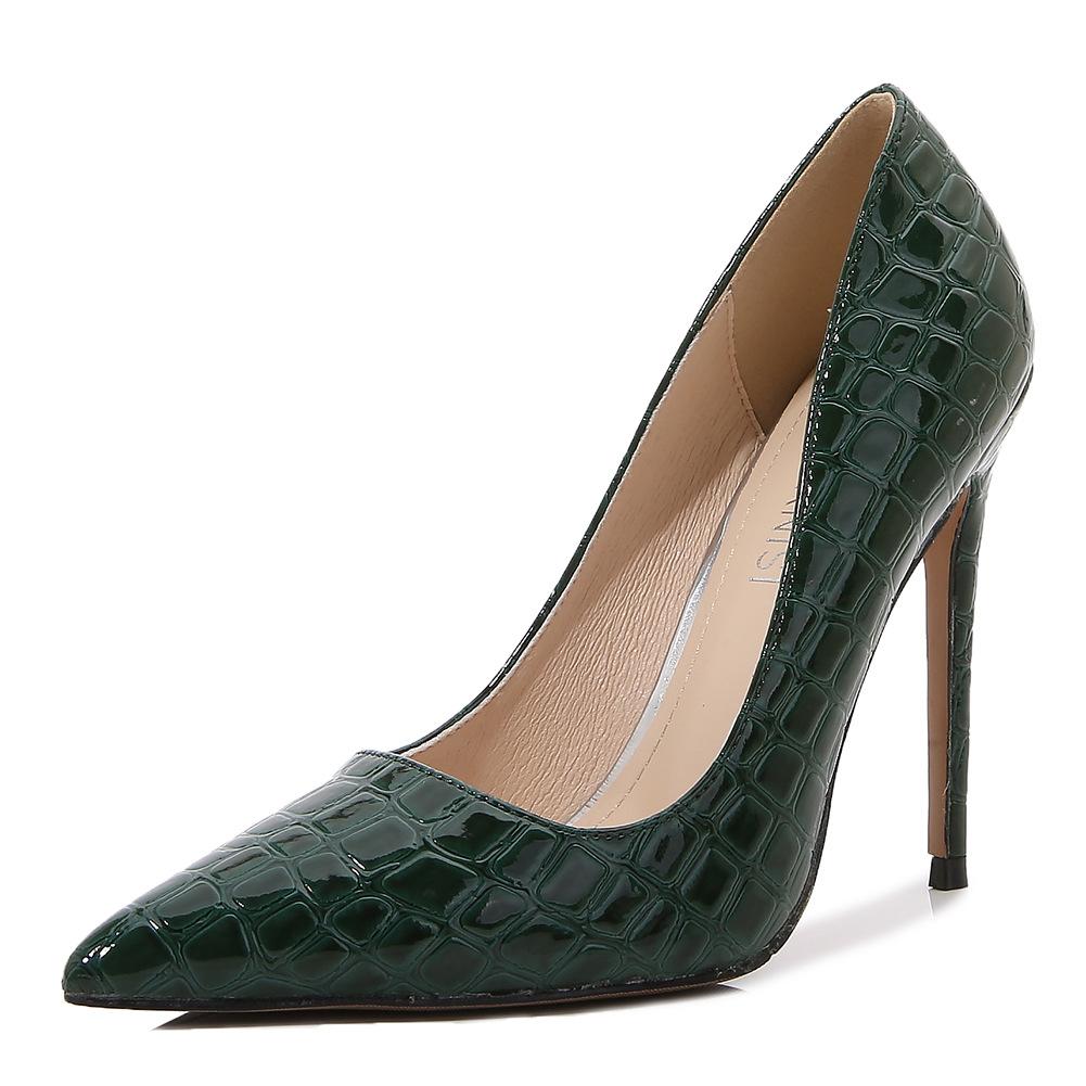 Embossed French girl high heels stiletto large size sexy bridesmaids wedding banquet pointed temperament women's shoes