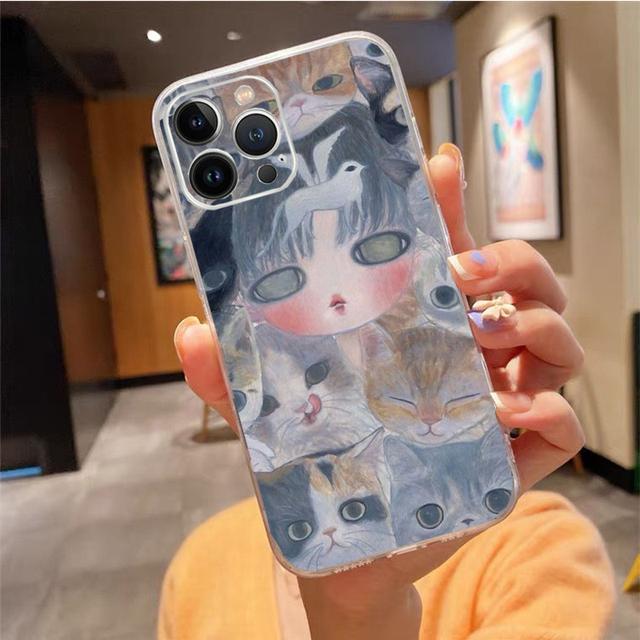 Phone Case For Iphone 14 Pro Max 13 12 11 Pro Max Xs Xr X 12mini 7 8 14 Plus Se Aya Takano Girl Art Case Funda