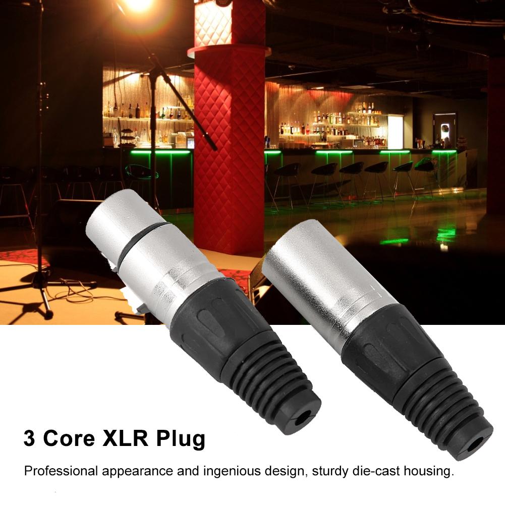5 Pair of 3 Core Balance Plug Audio Socket for Power Microphone Connector