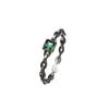 925 Sterling Silver Square Green Zircon Adjustable Rings For Women Wedding Engagement Jewelry Accessories Jewellery Moneys 925
