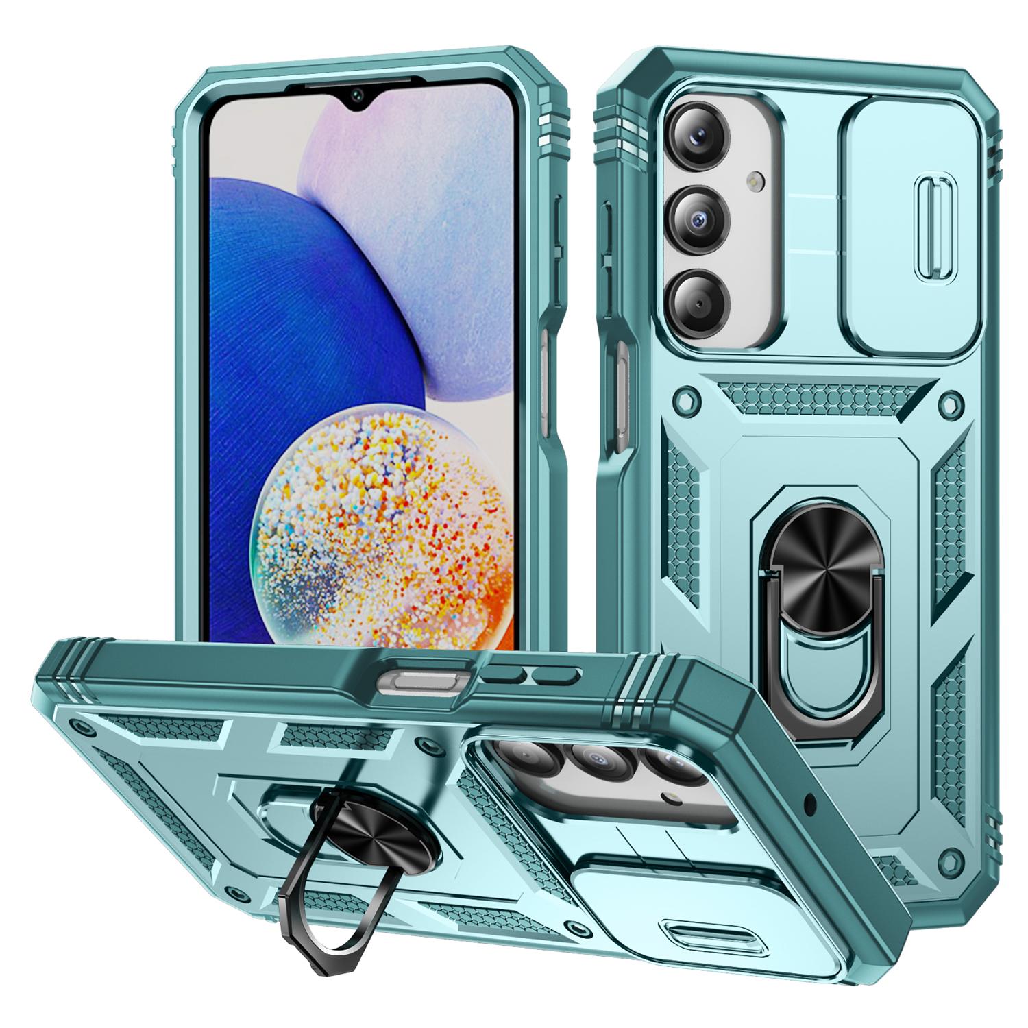 

For Samsung Galaxy A26 5G Case TPU+PC Slide Camshield Kickstand Phone Cover Green