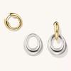 Vintage Heavy Duty Interlocking Hoop Earrings Lightweight Luxury Elegant Exquisite Versatile Drop Earrings