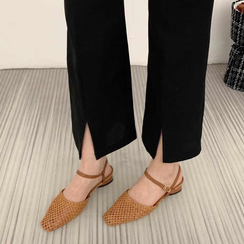 Fashion Fashion Ankle Buckle Wedge Sandals Women Retro Mesh Hollow Woven Sandals Comfort Breathable Brand Designer Shoes Sandalias Mujer