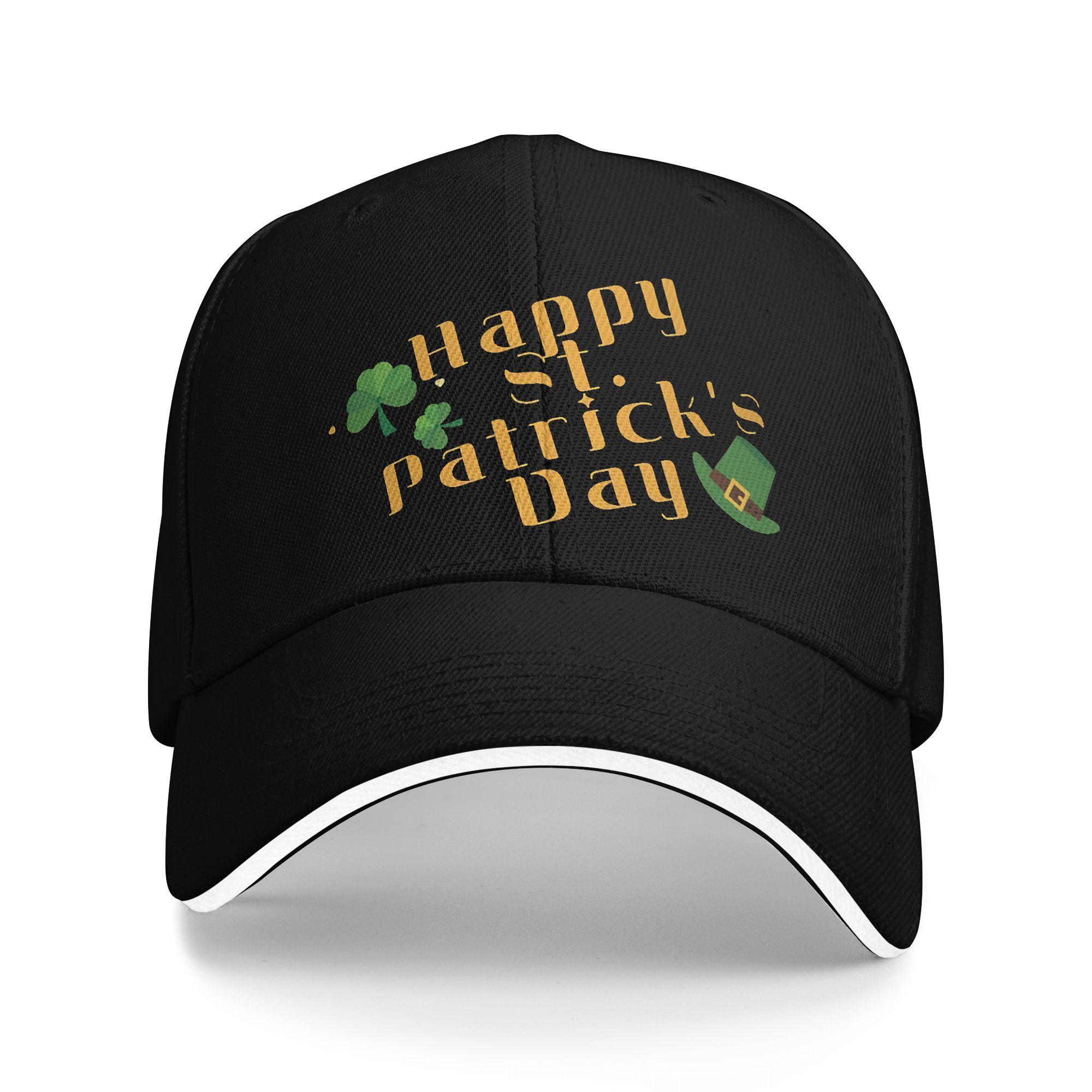 

Happy St Saint Patricks Day Outfits Men Women Baseball Cap Trucker Hat Casual Travel Headwear Adjustable Fit Sun Cap One Size