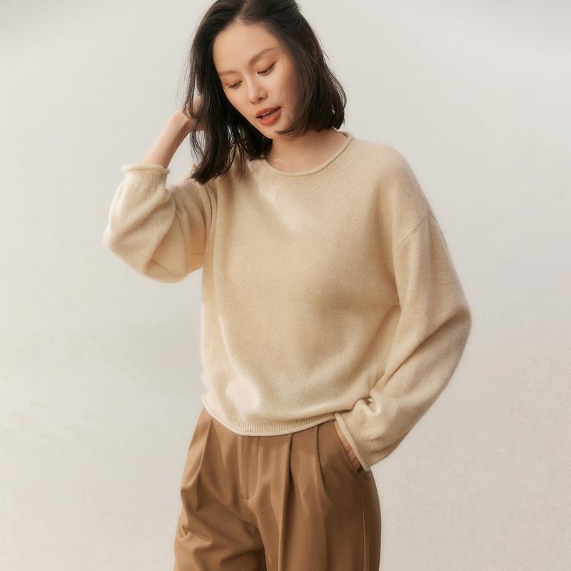 

Женский свитер Qinghe 100% чистый кашемир - Ультрамягкий роскошный зимний пуловер L