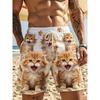 Summer Men's 3D Printed Beach Shorts Fashion Versatile Trend Breathable Casual Vacation Style