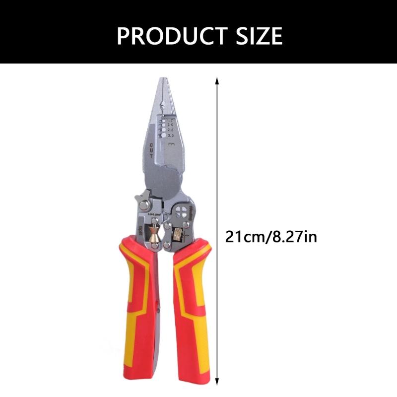 Wire Stripper Tool Wire Stripper Wire Crimper Wire Crimping Tool Multifunctional Electrician Pliers for Clamping