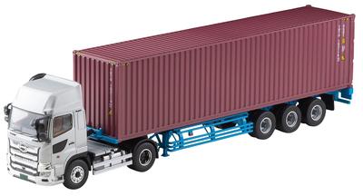 TOMYTEC Tomica Limited Vintage Neo Hino Profia 40ft Shipping Container Trailer Toho Sharyo TC36H1C34 Silver Finished Product 1/64 LV-N292a