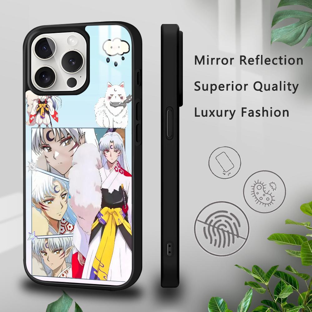 I-Inuyasha S-Sesshomaru Phone Case For iPhone 16 15 14 13 12 11 Pro Xs Max Mini Plus Celulares Hard Funda