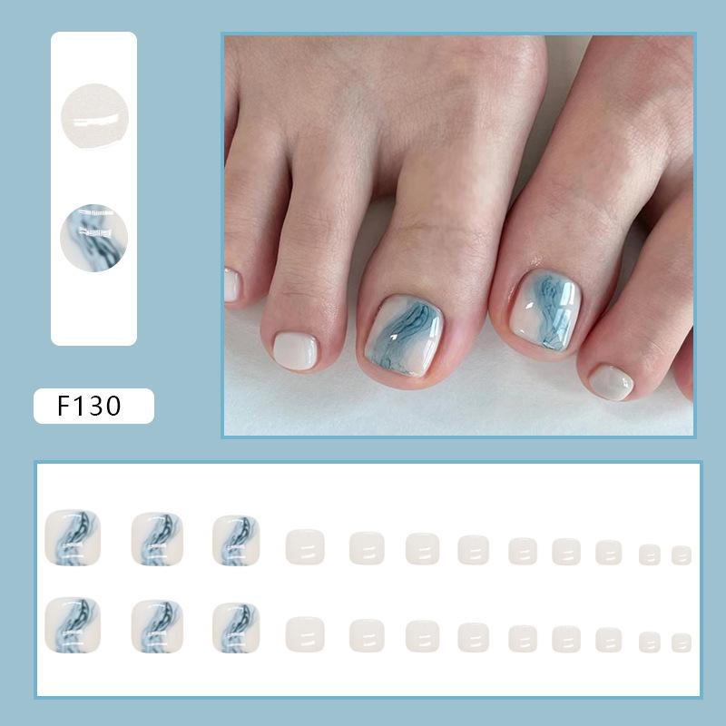 Blue and white fresh feet summer cool river smudge blue wearing armor removable nail piece