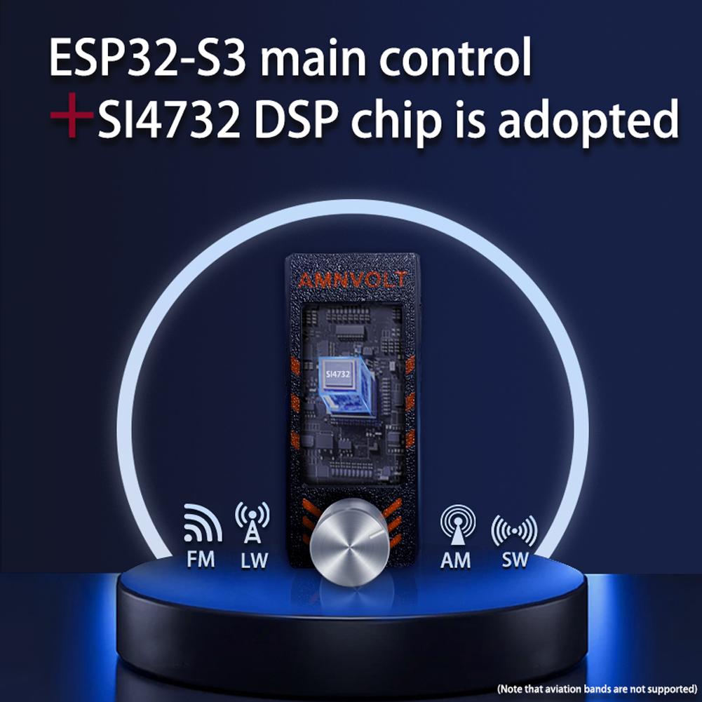 Mini SI4732 DSP Radio Full Band Mini Receiver with Antenna Portable Radio Gifts for Seniors Elderly