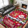 Christmas Printed Square Area Rug Soft Non Slip Floor Carpet For Bedroom Holiday Gift