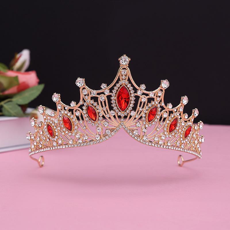 Bride's Crown Headband Wedding Korean Birthday Gift Adult Gift Crystal Crown Princess Dress Hair Accessory