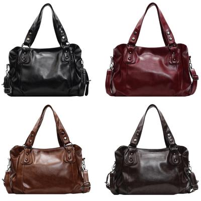 Womens PU Leather Tote Bag Large Capacity Shoulder Bag Messenger Bag Top Handlebag Hobo Bags for Work