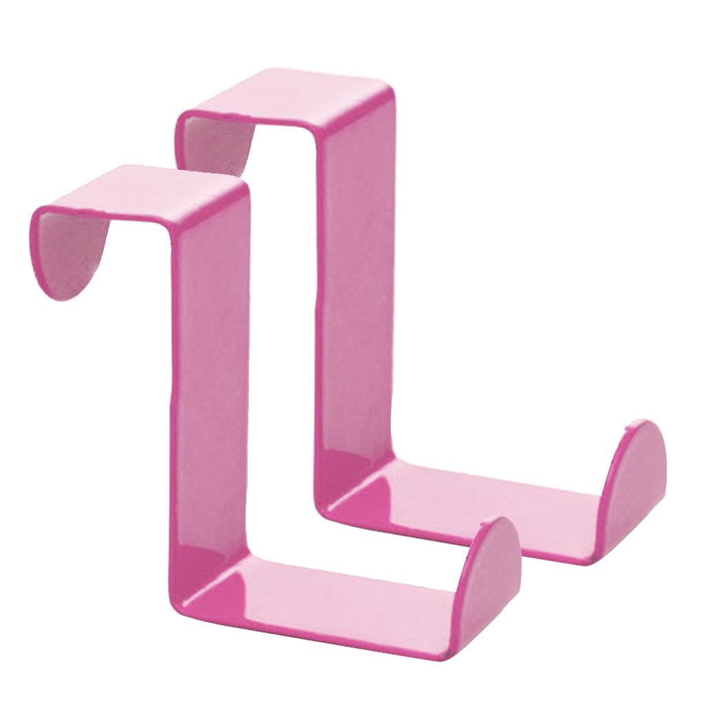 

2pcs Over Door Hooks Stainless Steel Cabinet Drawer Z-shaped Hanger Office Clasp Clothes Belts Hangers Towel Rack