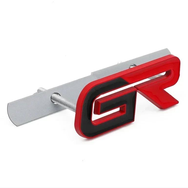 3D Metal GR Letters Front Grill Emblem Badge Rear Trunk Sticker Decals for S3 Corolla CHR RAV4 Yaris Prado Prius Camry JH3