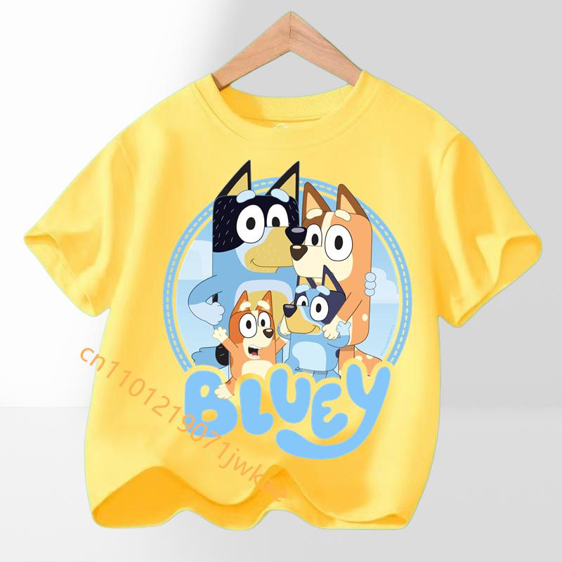 

Boys Girl Short Sleeve Tee Cute Outfits Gift T-Shirt Multi-color Bluey Kids Tees Clothes T Shirts Children Cartoons Casual Tops 100