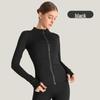 Women's Slim-Fit Quick-Dry High Elastic Yoga Jacket with Stand Collar