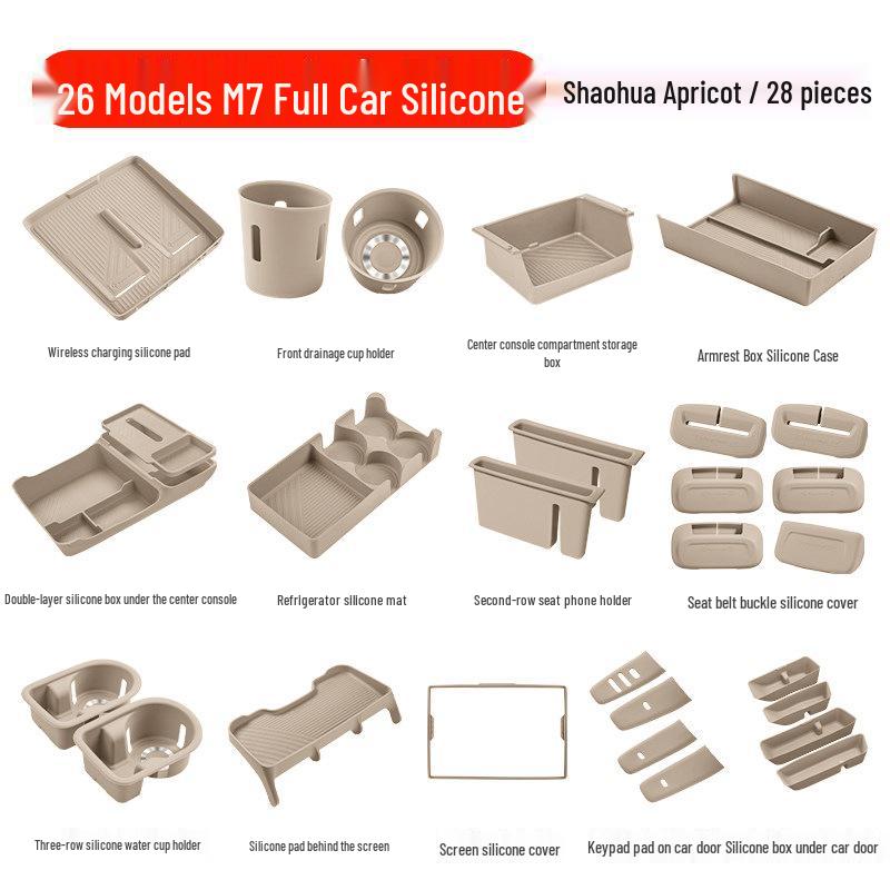 Essential Silicone Mat Set for AITO M7, M8, M9 Interior Decoration - Fits 26 Models