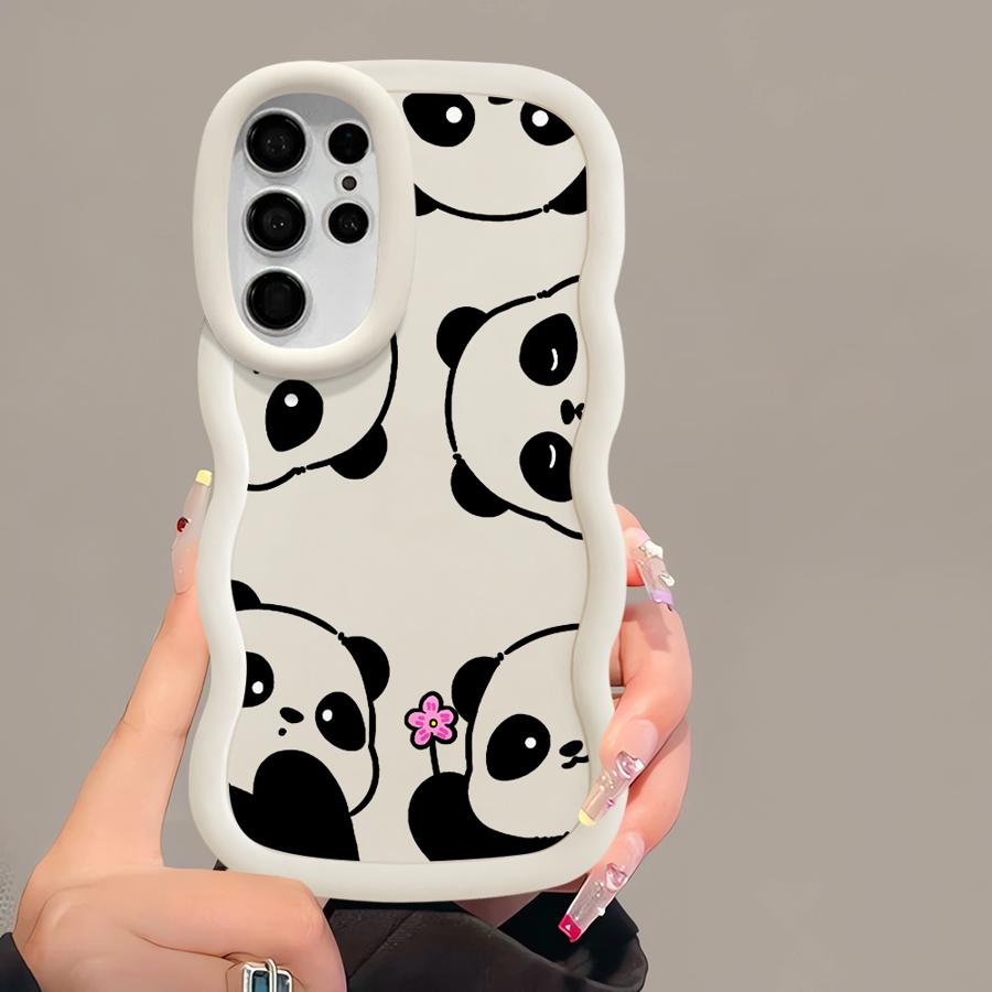 Animal Panda Soft Phone Cover Case for Samsung Galaxy A26 S21 S25 S24 S22 Ultra S20 FE A25 S23 Plus A54 A35 A34 A36 A55 A24