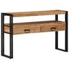 Console Table Brown 120 x 33 x 75 cm Solid Acacia Wood