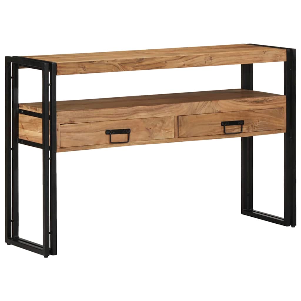 Console Table Brown 120 x 33 x 75 cm Solid Acacia Wood