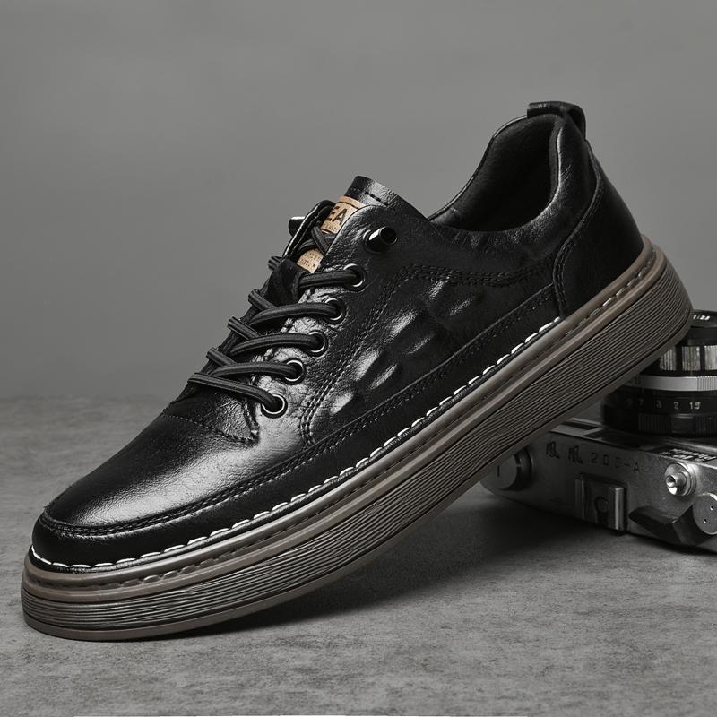 FashionCrocodile Pattern Oxford Shoes for Men New Fashion Men's Casual Sneakers High Quality Business Footwear Luxury Brand Trainers