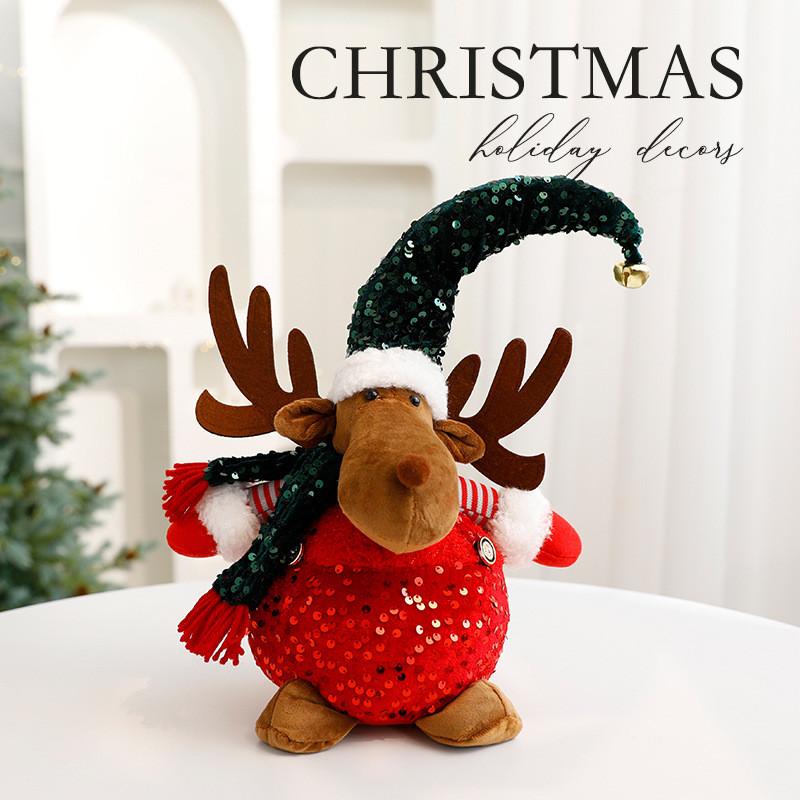 Christmassanta Snowman Reindeer Plush Figures For Holiday Decor And Gift Giving