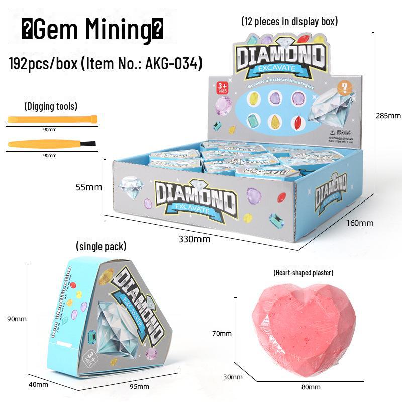 Colorful Gemstone Excavation Toys: Educational Blind Boxes for Kids