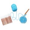 10pcs/bag Bamboo Handle Craft Needle Home Use Crochet Hooks Set Portable Sweater Knitting Multi Size Ergonomic DIY Sewing Tools