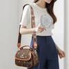 Women's Small Crossbody Tote Bag with  Pattern Two Compartment Handbag Kangaroo Logo Brown and   Designer Shoulder Bag