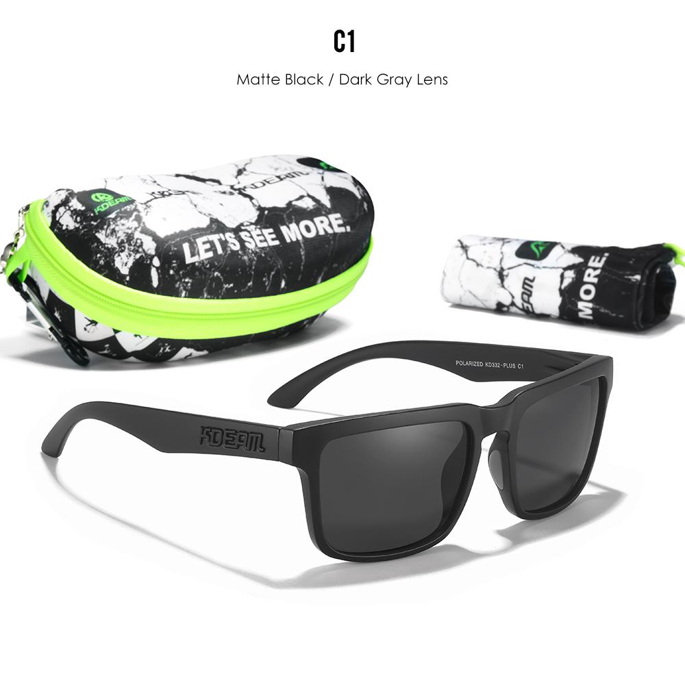 KDEAM Large Size Men's Sunglasses Polarized Photochromic Night Vision Goggles Oversized Sun Glasses With 154mm Width KD332 PLUS