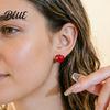 Durable Enamel Jewelry 1 Pair Stud Earrings Fruit Asymmetric Design