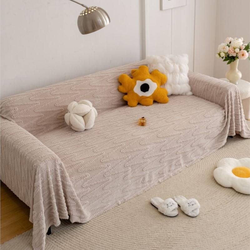 Funda Sofa Living Room Jacquard Thick Sofa Mat Throw  Winter Warm Sherpa Camping Picnic Sofa Cover