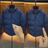 High Quality Mens Winter Fall Cotton Puffer Jacket Solid Color Slim Fit Casual Warm Streetwear