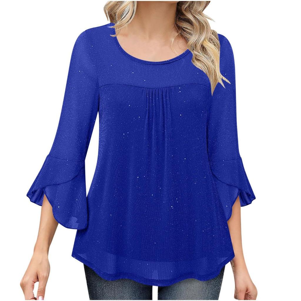 Frühling Sommer Pailletten Pullover Bluse, Heiß Beliebtes Mode Top für Damen, Europa USA Stil