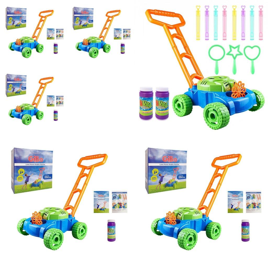 Childrens Electric Bubble Blowing Toy Push Cart Colorful Design For Sensory Engagement