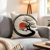 Chinese Ink Painting Style Cushion Cover 1Pcs Decorative Covers Soft Cushion Case For Sofa Couch Decor 40X40 45X45 Pillowcases